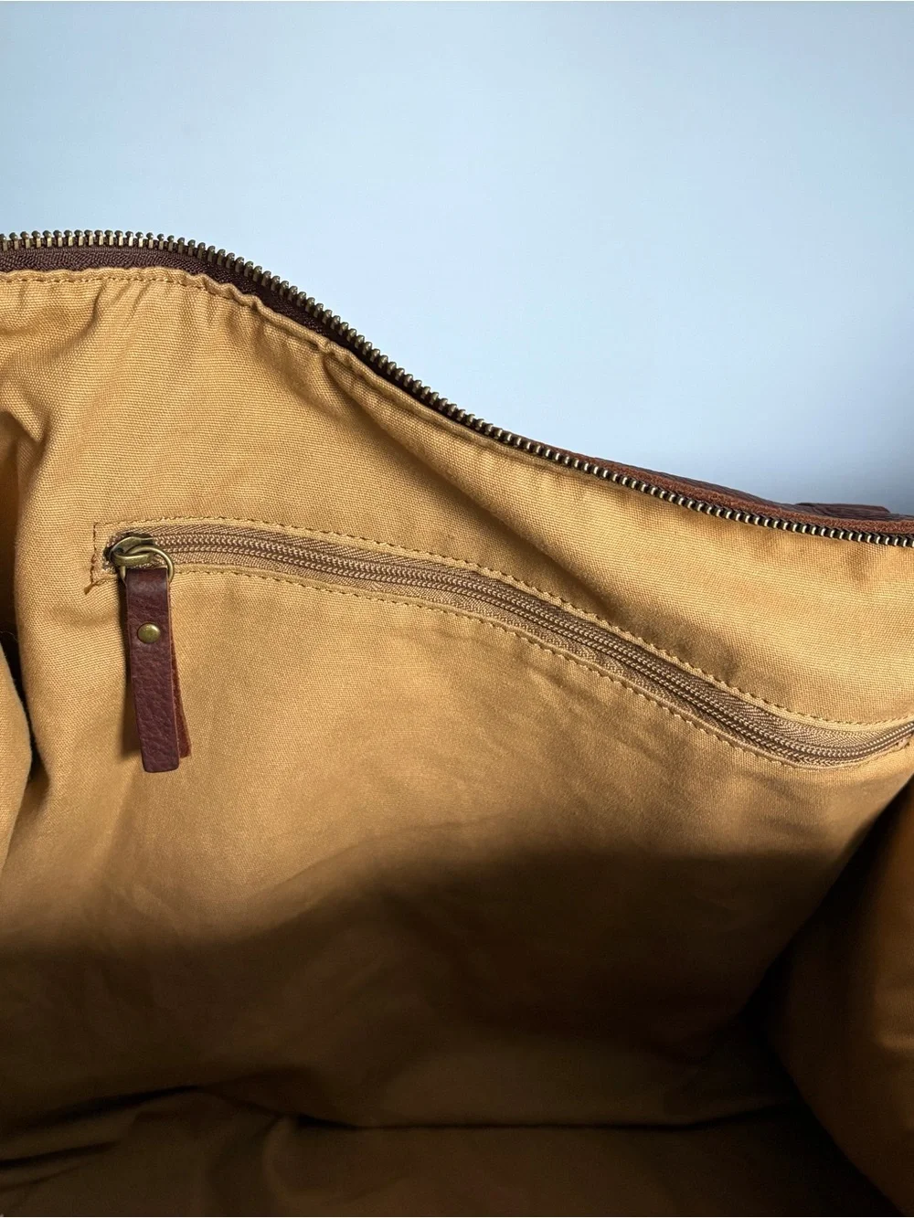 Duluth Trading Co spacious leather